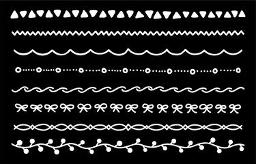Hand-painted style decorative line set