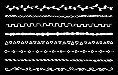 Hand-painted style decorative line set