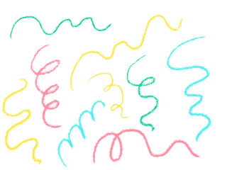 手描きあしらいセット　リボン　カラフル