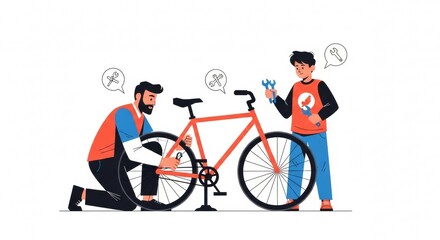 Father and Son Bicycle Repair A Guide to Family Bonding Through Bike Maintenance