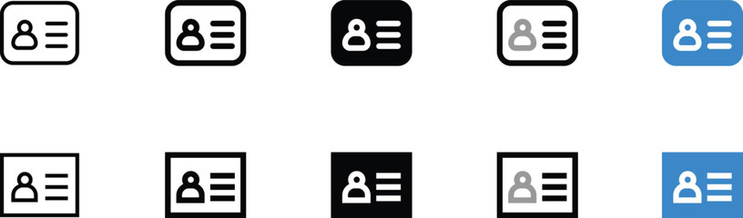 User ID Icons in Multiple Color Variations