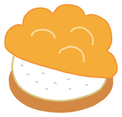 シンプルなシュークリームのイラスト