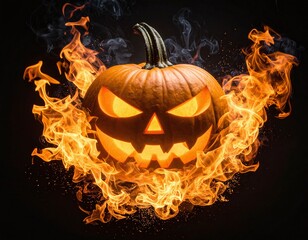 Halloween Pumpkin Carving With Flames