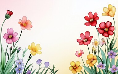 Naklejka premium Beautifully Designed Mother's Day Banner Background with Flowers 