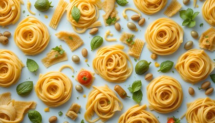 Pasta Abstract Pattern Food Background for Culinary and Italian Cuisine Inspired Design Projects