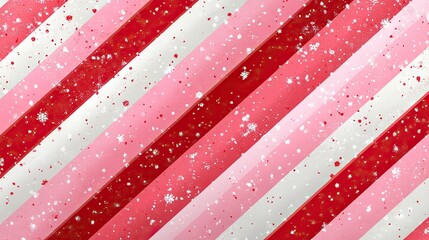Fototapeta premium Festive diagonal stripes with snow, holiday background