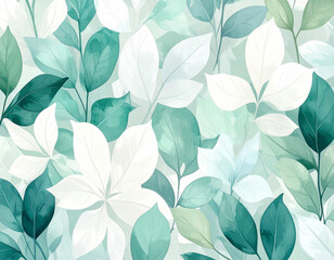 Fototapeta premium flower background illustration.featuring a close-up look at beautiful, texture-rich plants and flowers in white and palest green,flower, blossom, closeup, artistic, delicate, intricate, minimalist.ai