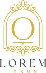 Luxury Frame Decor Letter O Logo Template
