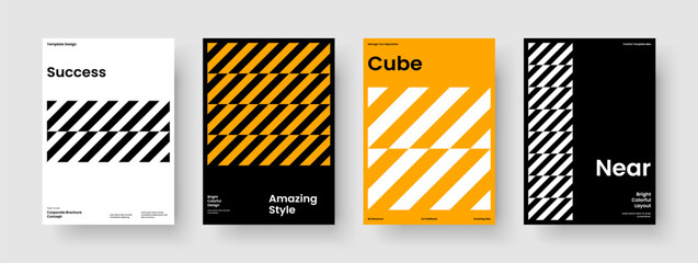 Naklejka na ściany i meble Abstract Business Presentation Template. Isolated Poster Layout. Geometric Background Design. Book Cover. Brochure. Report. Banner. Flyer. Portfolio. Pamphlet. Journal. Notebook. Brand Identity