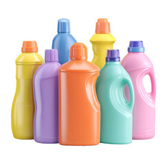 Colorful Plastic Cleaning Bottles Product Display