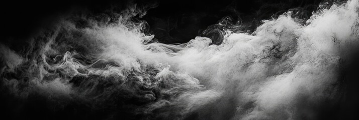 Abstract grayscale smoky clouds