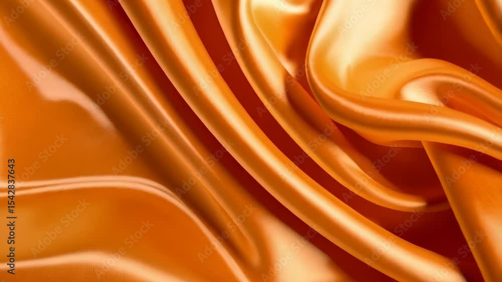 Aufkleber luminous golden silk fabric with soft elegant waves and smooth textures creates a luxurious and flow