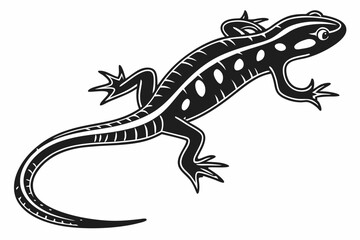 salamander sihouette black vector