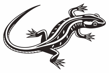 salamander sihouette black vector