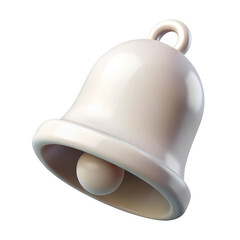 Fototapeta premium 3d render of a white bell isolated on transparent background