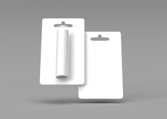 Blank Product Packaging Mockup with Hang Hole - Two Variations