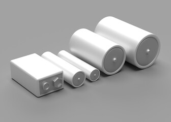 Assortment of Batteries - Various Sizes and Types