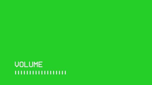 animation Turning up the volume on an old VCR player on green screen.4k video