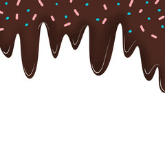 Hand drawn melted chocolate 2