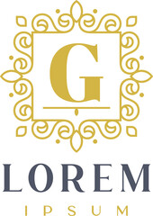 Luxury Square Decorative Letter G Logo Template
