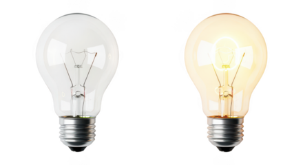 Illuminated light bulbs comparison