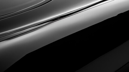 Sleek black car body panel
