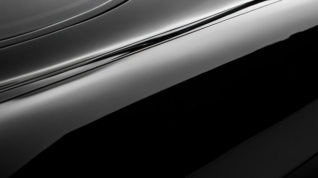 Sleek black car body panel