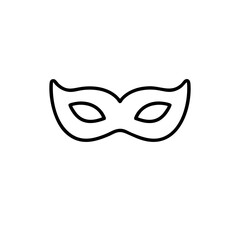  Masquerade mask icon in black line style
