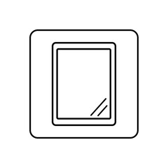Fototapeta premium Tablet Line Icon For Schools, Digital Signage & Presentations