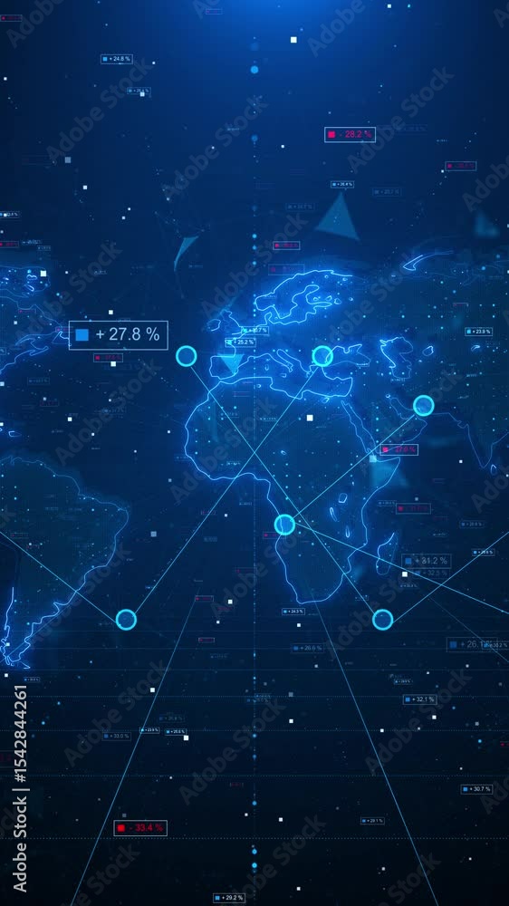 Poster advanced technology digital data flow global earth technology 3d connection network background. worl