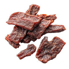 Pile of seasoned beef jerky