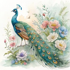 peacock in the garden
