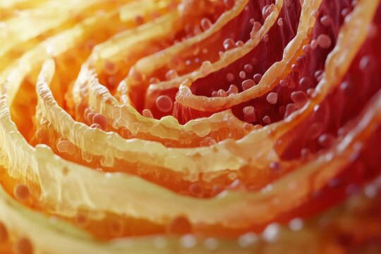 Detailed view of animated axial slices showcasing layered textures and colors in a dynamic form, Animation showing axial slices