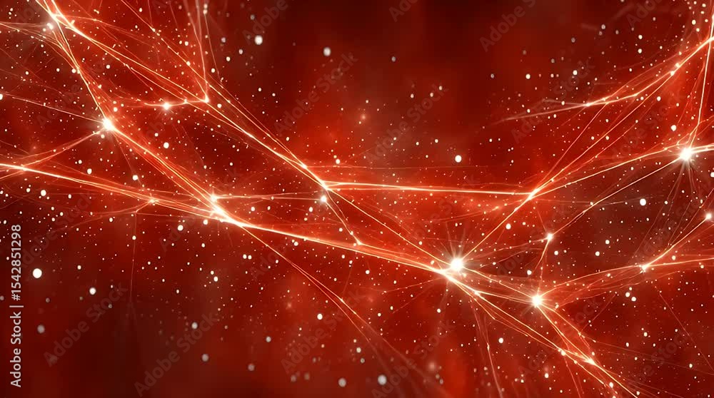 Poster glowing red lines abstract background with dynamic energy