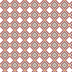 Seamless red hearts geometric pattern wallpaper