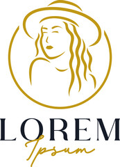 Luxury Woman Hat Logo Template Vol. 1
