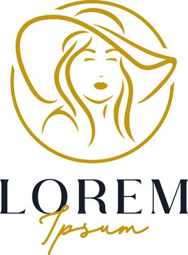 Luxury Woman Hat Logo Template Vol. 2