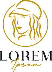 Luxury Woman Hat Logo Template Vol. 5