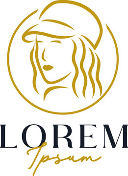 Luxury Woman Hat Logo Template Vol. 5