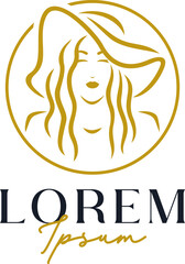 Luxury Woman Hat Logo Template Vol. 6