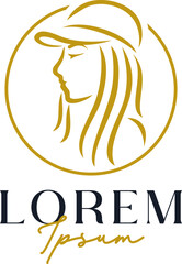 Luxury Woman Hat Logo Template Vol. 7