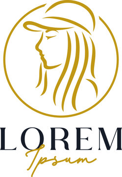 Luxury Woman Hat Logo Template Vol. 7