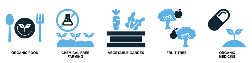 Set agriculture farming icon vector for various aspects of cultivation, livestock, and rural life. Ideal for agricultural businesses, food production, and sustainable development themes.