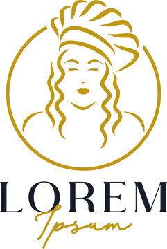 Luxury Woman Hat Logo Template Vol. 10