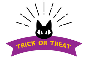 ハロウィンのフレームベクターイラスト トリックオアトリート