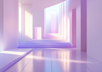 An abstract background with blue and purple glowing lights, creating an atmosphere of futuristic elegance.