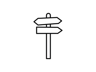 vector wooden signpost