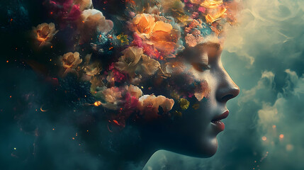 Synergy of Mind and Cosmos in Surreal Space Geometry