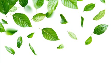 Falling Green Leaves Nature's Dance, Ecology, Foliage Nature, Spring