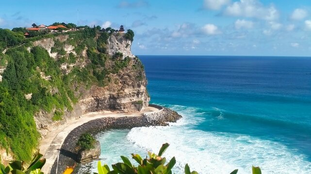 Uluwatu temple perched on the cliff - Powered by Adobe